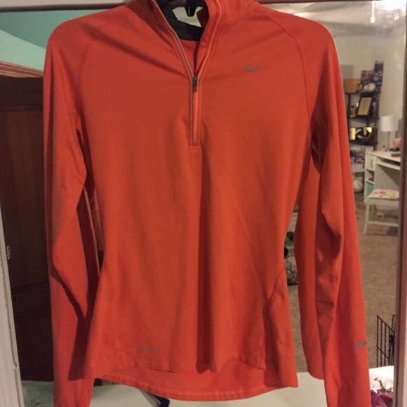 Orange Nike Quarter Zip Pullover - Picture 2 of 4